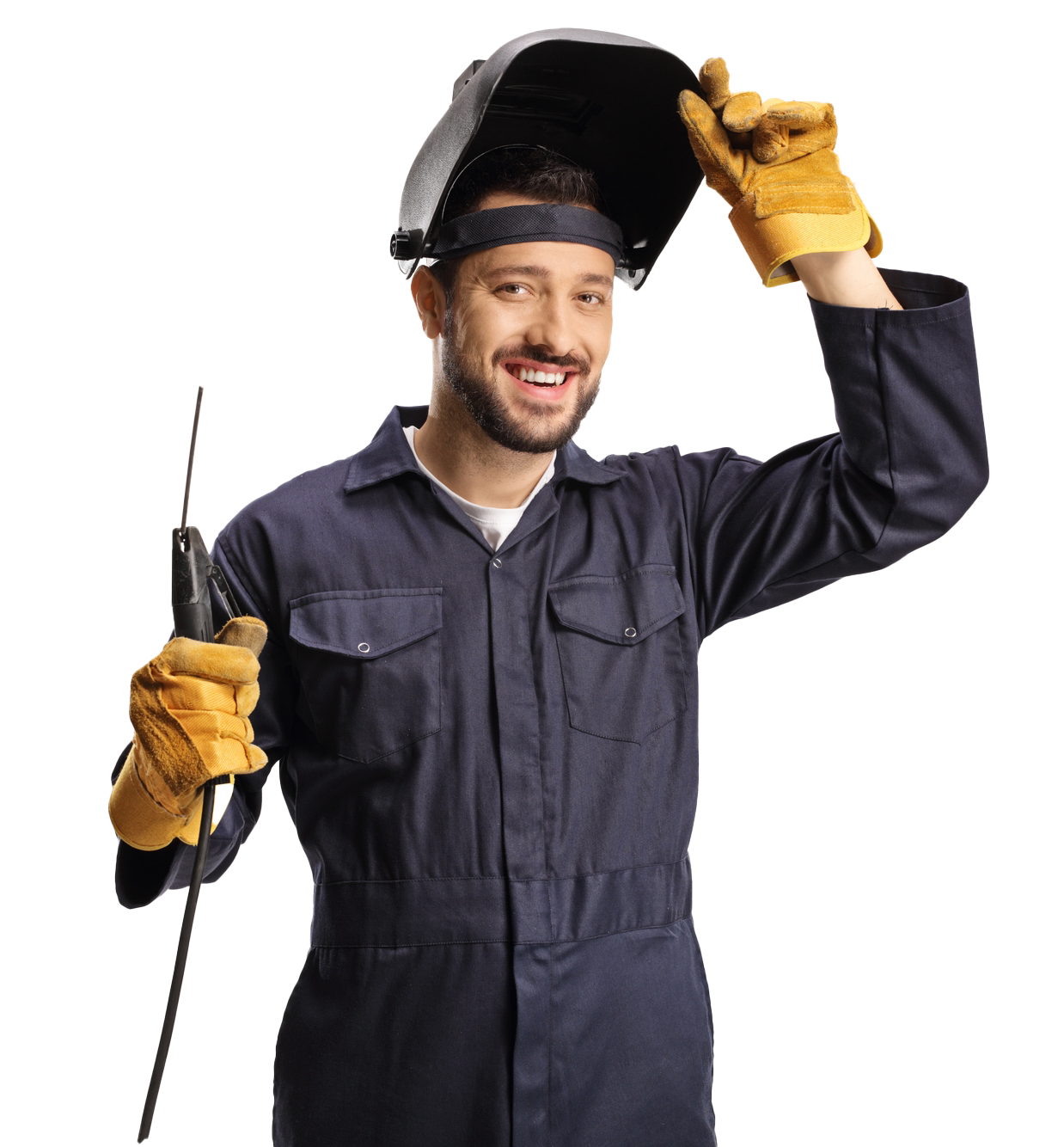 Welder smiling for a photo